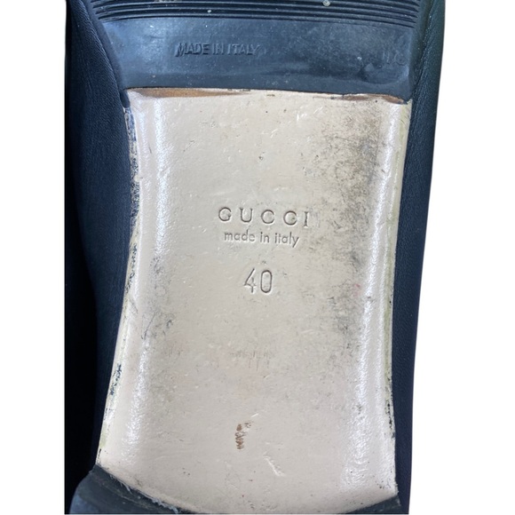 Gucci Black Leather Loafers Classic Flats - Picture 5 of 9